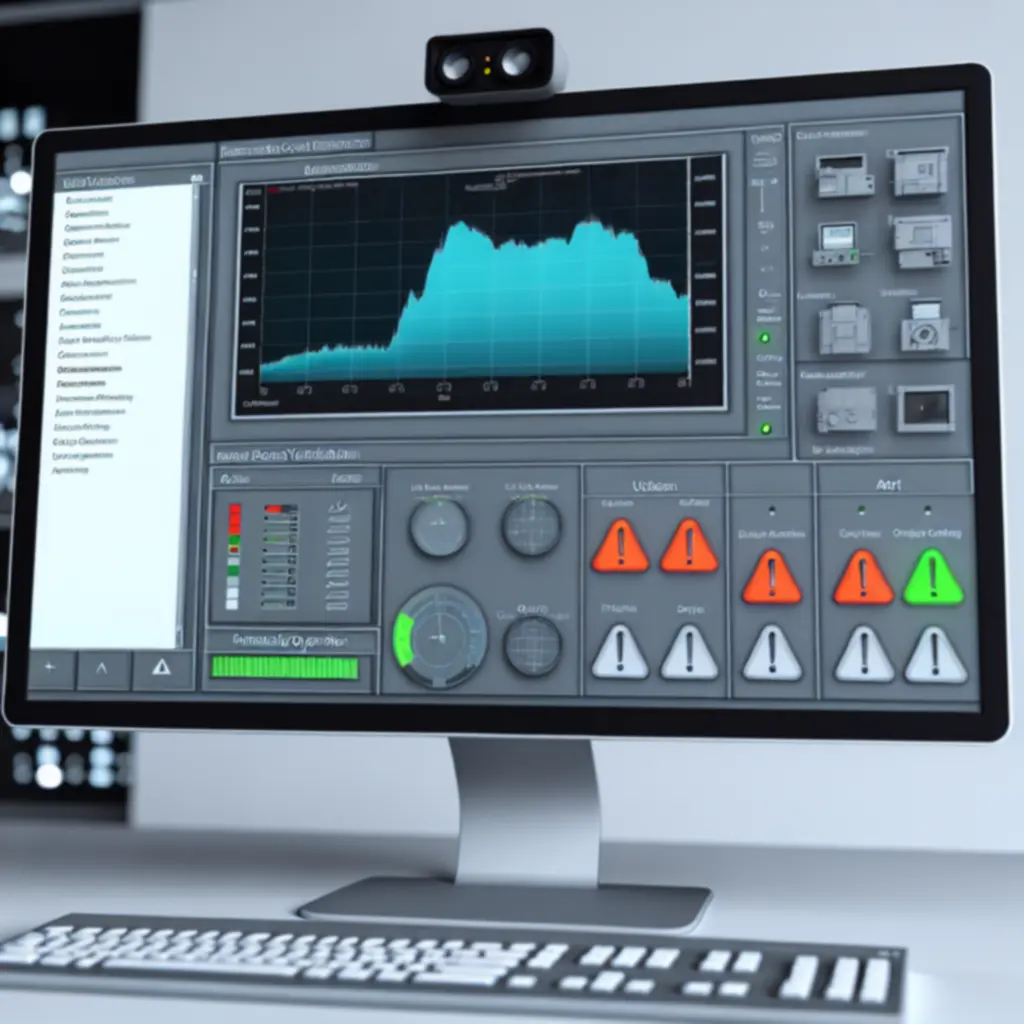 Interfejs oprogramowania diagnostycznego z wykresami parametrów