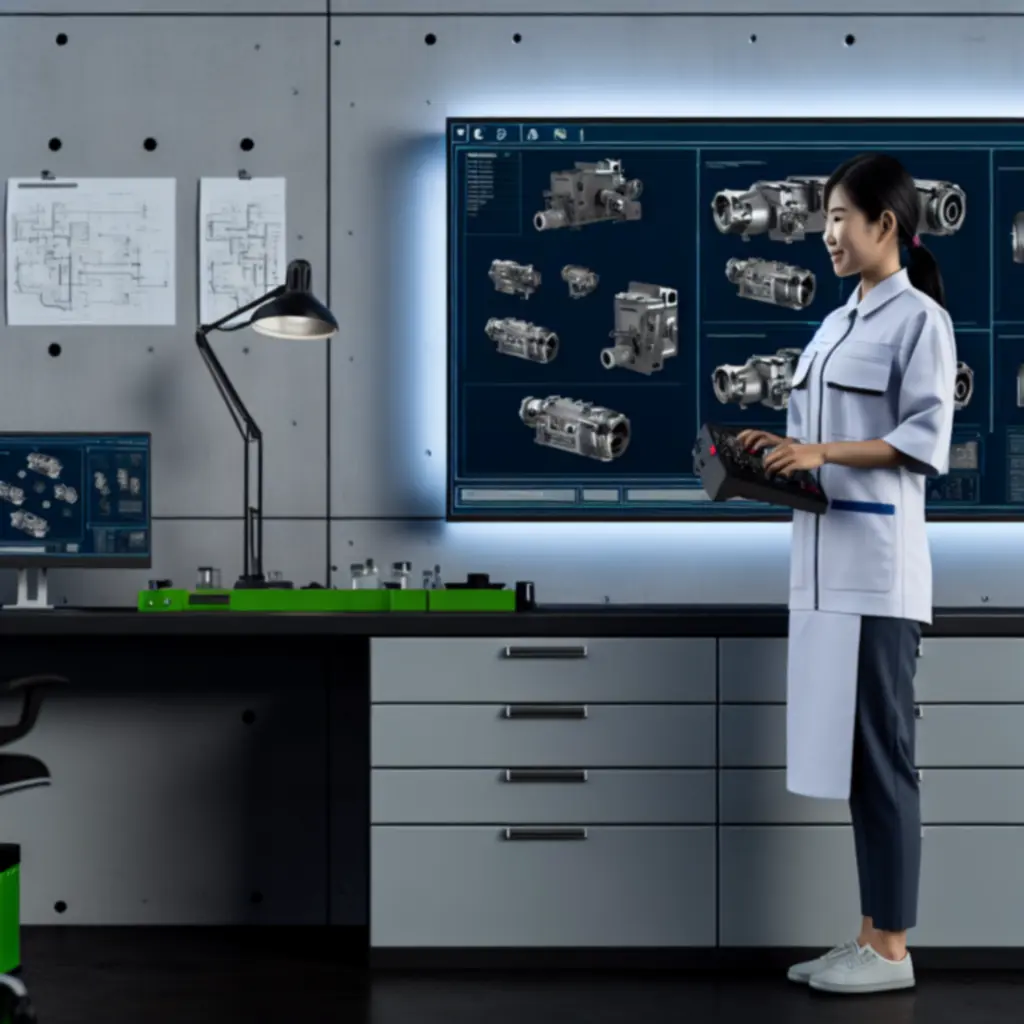 Stanowisko diagnostyczne do identyfikacji części zamiennych z komputerem i specjalistycznym oprogramowaniem