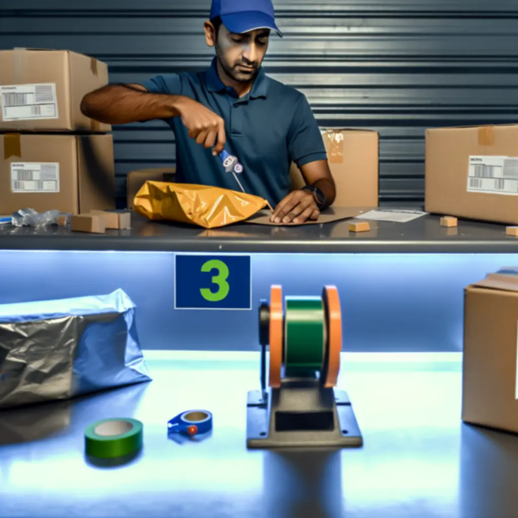 Przygotowanie części zamiennych do ekspresowej wysyłki - pakowanie komponentów